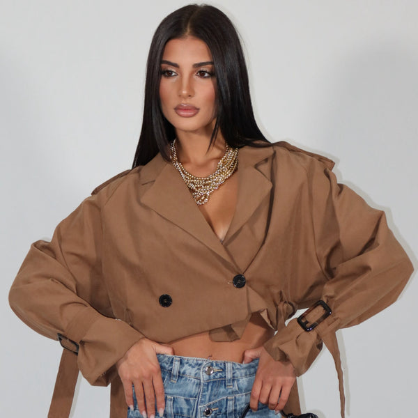 Trench Crop Camoscio 1051