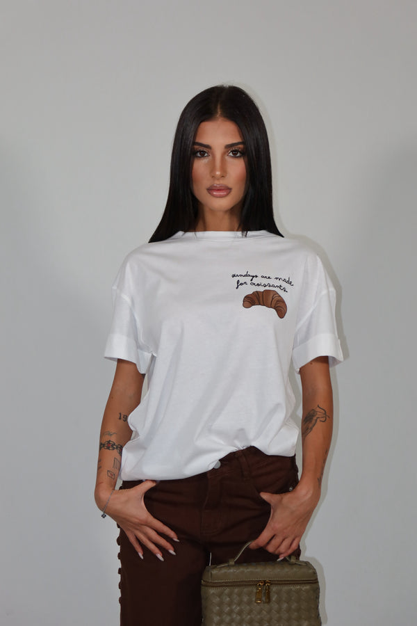 T-shirt Croissants 100% cotone