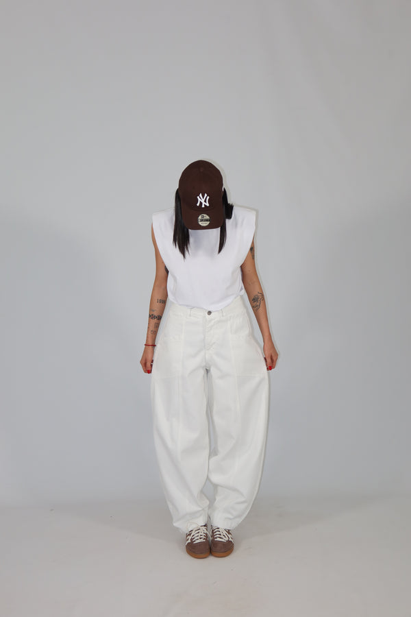 Jeans Mom White 535