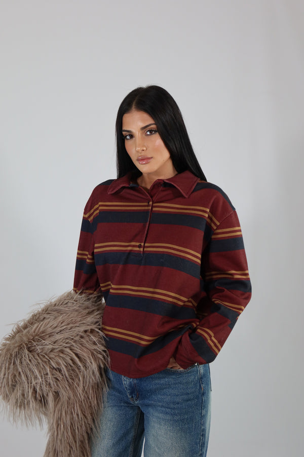 Polo Felpata Bottoni 6053