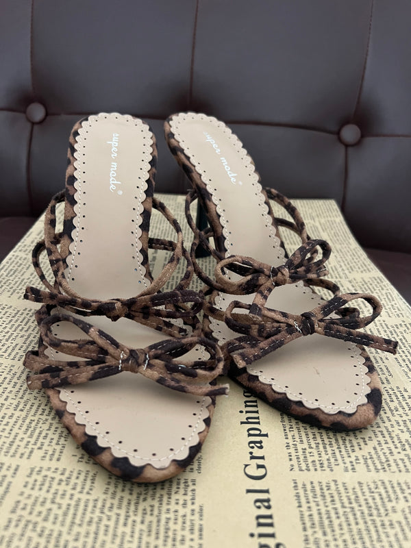Sandalo fiocco Leopard 1284